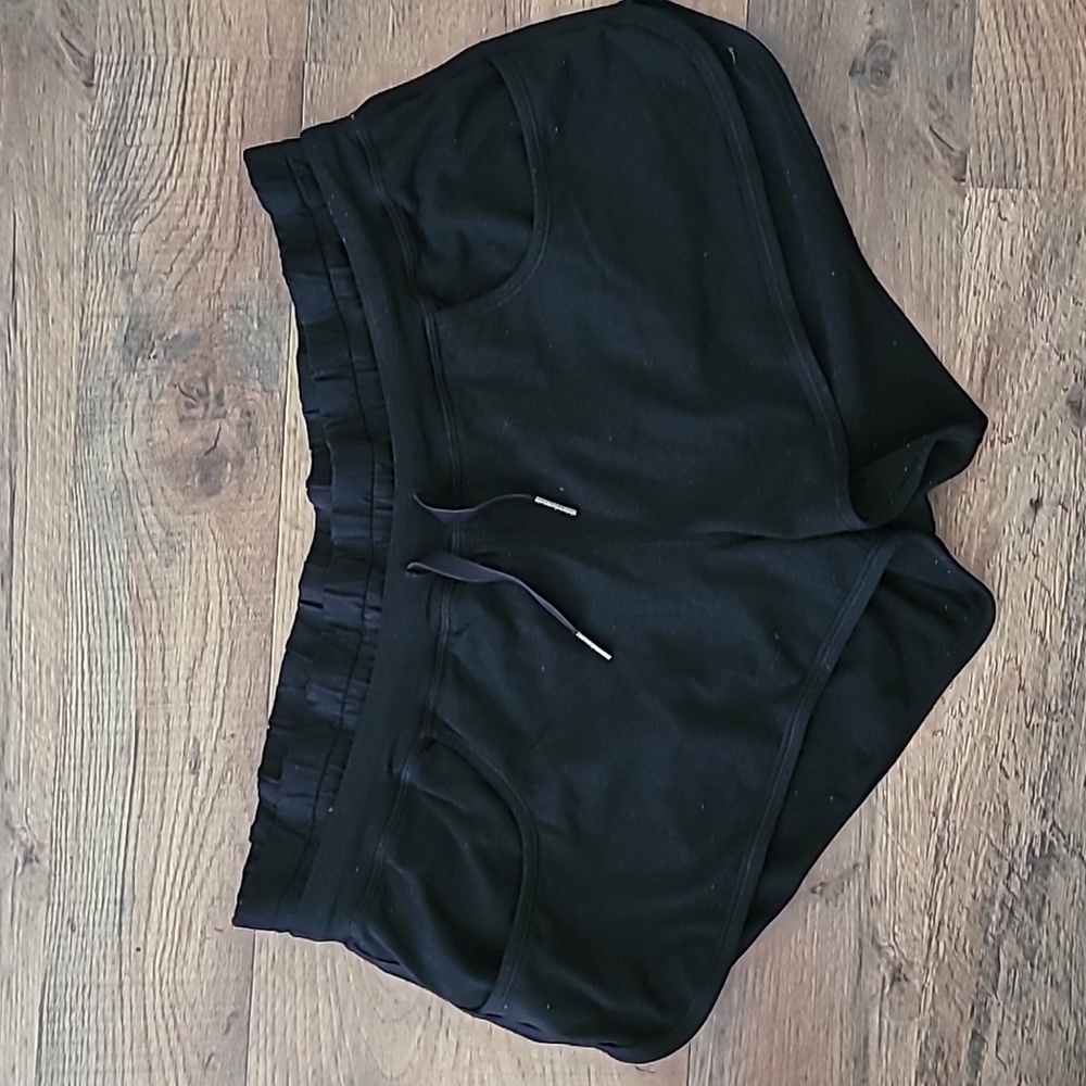 Black lululemon running shorts